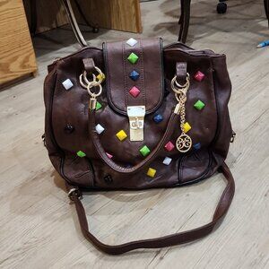 Vieta Multicolored Studded Faux Leather Convertible Purse